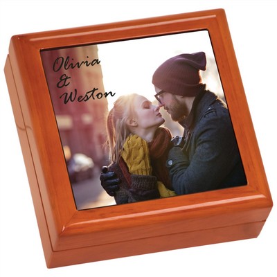 Wood Gift Box with Tile