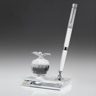 White Ballpoint Pen Set - Desktop Award