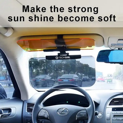 2" 1 Adjustable Anti Glaring Dazzling Car Sun Visor Day And Night For Driving