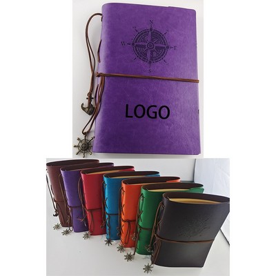 Retro Anchor Rudder Refillable Journal Notebook