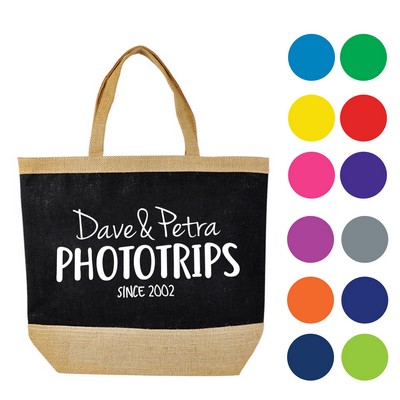 Jute Beach Tote Bag