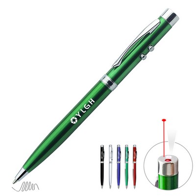 Laser Beam Flashlight Metal Pen