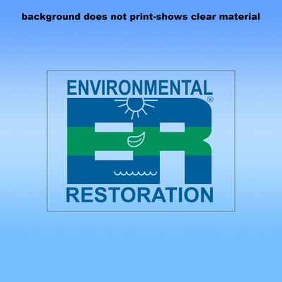 Clear Removable Glass Decals (7"X8.5") - Removeable. Repositionable. Custom Shape