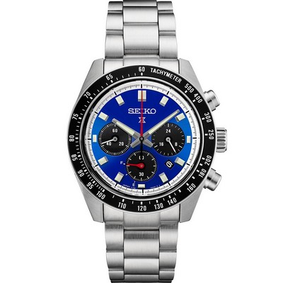 Seiko Watch Prospex Speedtimer Ss Solar Chrono Blue Dial U.S. Se