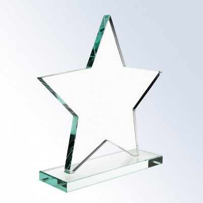 Medium Jade Glass Star Award - Unattached