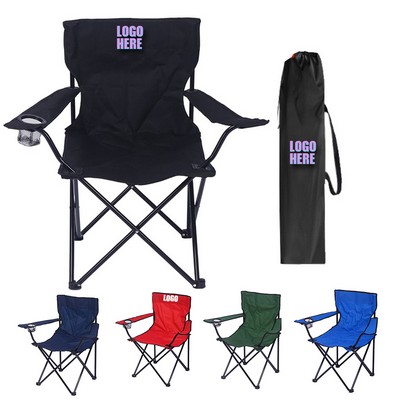 Full Color Imprint Camping Folding Chair with Carrying Bag