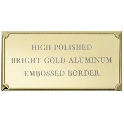 Gold Aluminum Plate (3 1/8" x 1 9/16")