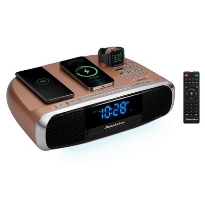 Studebaker Workplace Station - 15W Qi Power Transmission Pad - Rose Pink/Gold