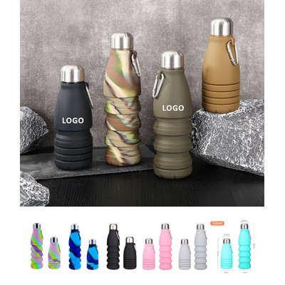 18.6oz Collapsible Silicone Water Bottle