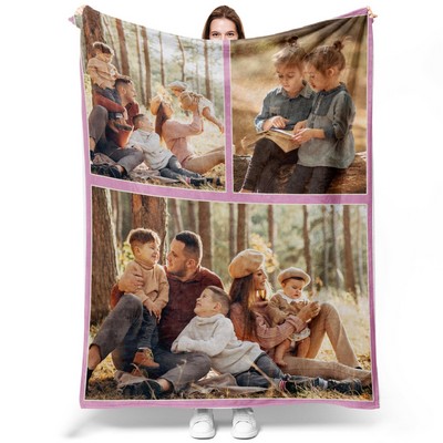 Flannel Personalized Winter Blanket with Pictures