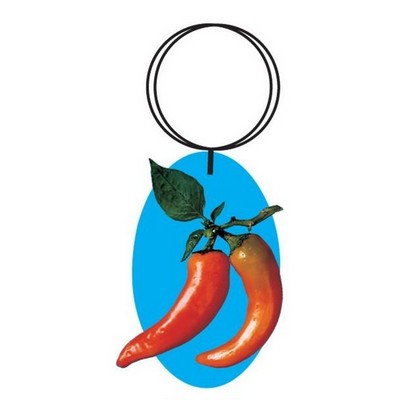 Chili Peppers Executive Key Chain w/Mirrored Back (2 Square Inch)