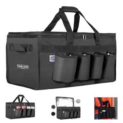 Insulated Delivery Cooler Bag with Cup Holders