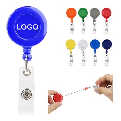 Retractable Round Badge Reel Holder
