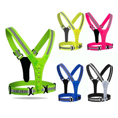 LED Light V-Type Reflective Safety Vest