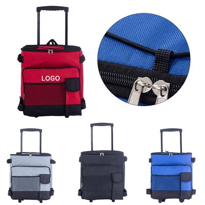 43L Large Capacity Trolley Cooler Bag