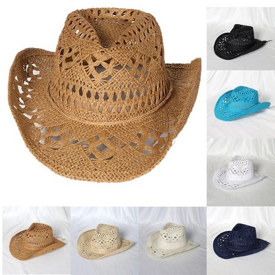 Cut-out Straw Cowboy Hat