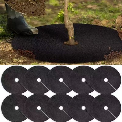 Non-Woven Plant Weed Control Cover with Optional Outer Diameter