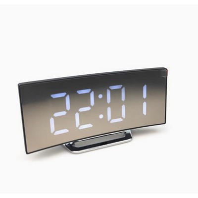 LED Silent Desktop Mirror Alarm Clock