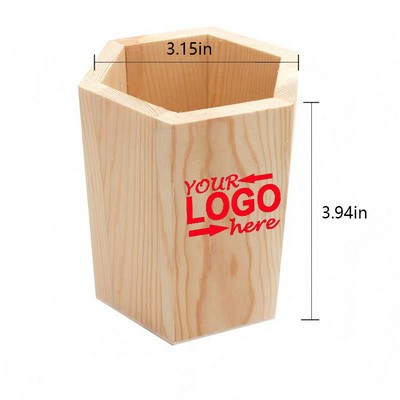 Unfinished Pine Pen Holder
