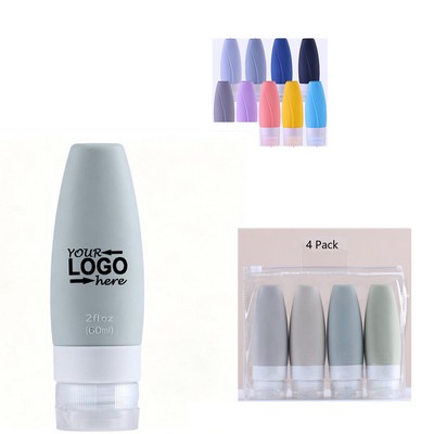 Silicone Travel Bottle Set 4 Pack
