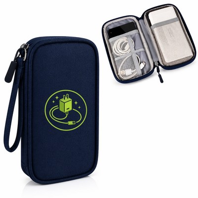 Travel Electronics Organizer Case with Zipper