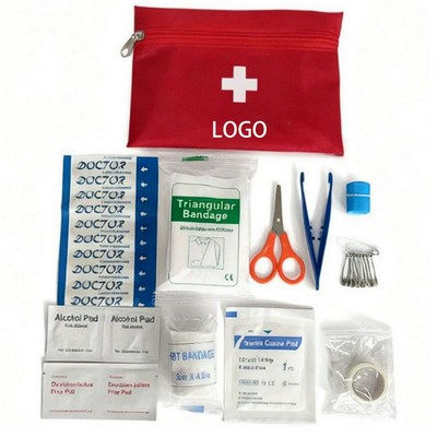 Professional 12 Piece Emergency First Aid Kit For Outdoor Travel
