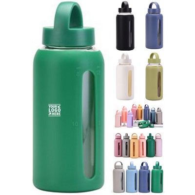 Premium Glass Hydration Bottle with Silicone Protection