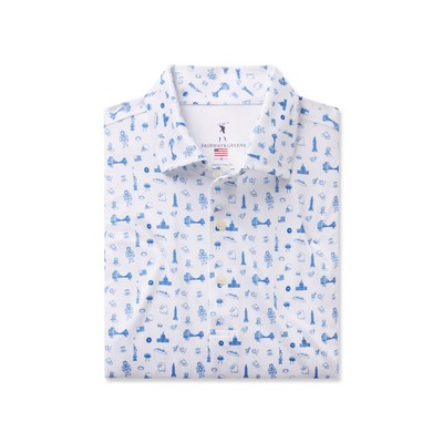 Fairway & Greene Men's National Print Polo USA MADE
