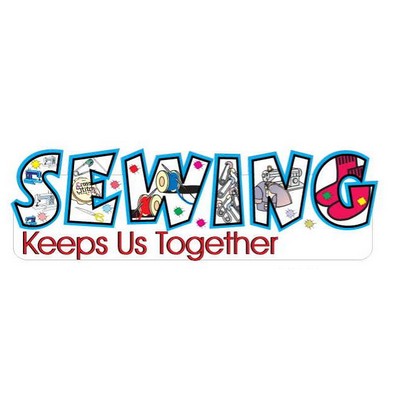 Sewing Slogan Promotional Magnet w/ Strip Magnet (6 Square Inch)