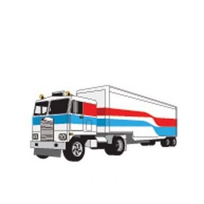 Semi Truck Promotional Magnet w/ Strip Magnet (8 Square Inch)