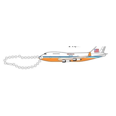 Jet Promotional Key Chain w/ Black Back (3 Square Inch)