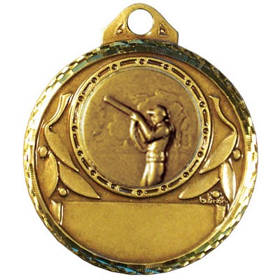 Stock Diamond Struck 2" Medal- Shooting