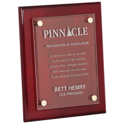 8" x 10" Rosewood & Acrylic Stand-Off Plaque