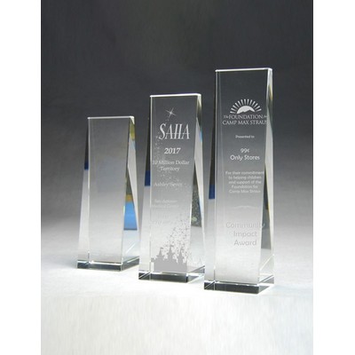 Slim Wedge Optic Crystal Award (2¾"x 10")