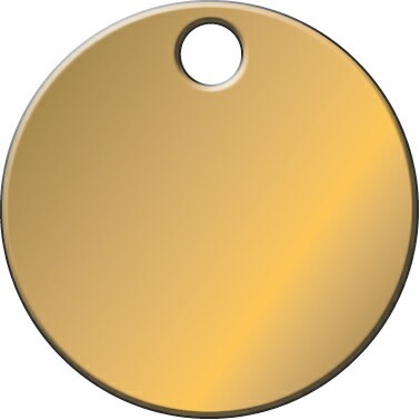 Stock Metal Blank Tags Brass (1" diam.)
