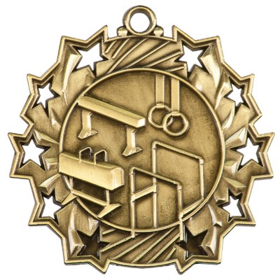 Ten Star Gymnastics Medal - 2-1/4"
