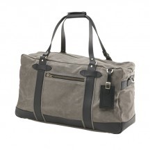 Waxed Canvas Weekender with Leather Tag