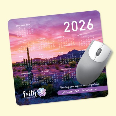 Vynex® DuraTec® 7.5"x8"x1/8" Hard Surface Calendar Mouse Pad