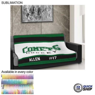 48 Hr Quick Ship - Team Blanket in Plush and cozy Mink Flannel Fleece, Couch Size