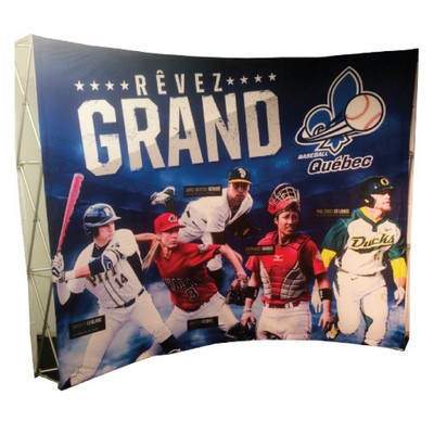 Velcro Pop-up Kiosk - Curved 10' - Without Side (KIT)