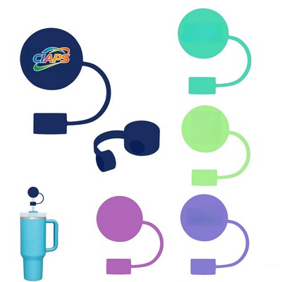Custom Color Silicone Round Straw Topper