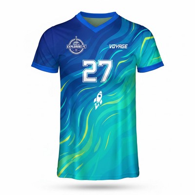 Personalized Full Color Rib Neck Soccer Jersey