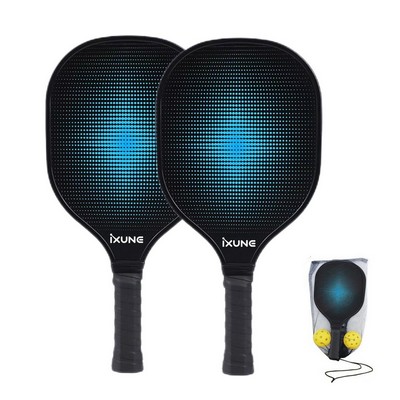 Full Color Wood Pickleball Set with Mesh Bag