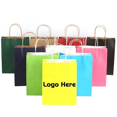 Eco Kraft Shopping Bag (8" X 4 3/4" X 10 1/2")