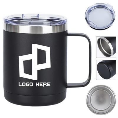 Stainless Steel Insulated Beverage Mug W/ Plastic Lid