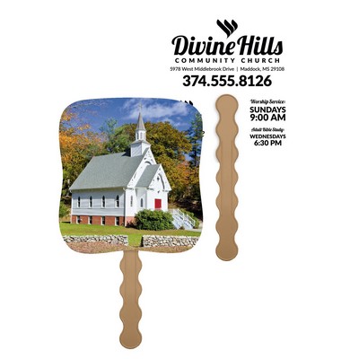 Skinner & Kennedy® Little White Church - Pictorial Fan