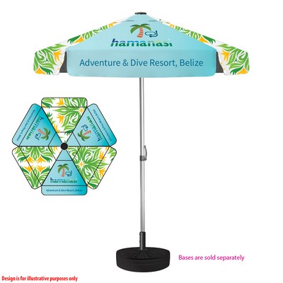 The Vented Bistro Patio Umbrella - Digital Full Color Canopy