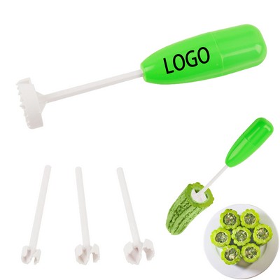 4-In-1 Fruit Corer Set-Vegetable Core Remover & Spiral Cutter