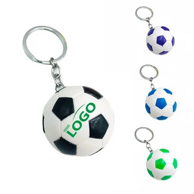 Mini Plastic Soccer Ball Keychain