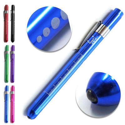 Aluminum Alloy Medical Penlight Flashlight With Pocket Clip For Doctors And Nurses